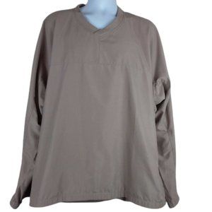 FootJoy Windbreaker Jacket Pullover V-Neck Tan
